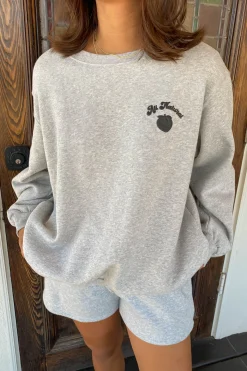 All Natural Puff Print Graphic Sweater