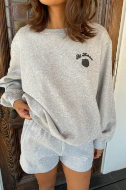 All Natural Puff Print Graphic Sweater