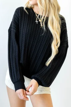 Basic Cable Knit Sweater