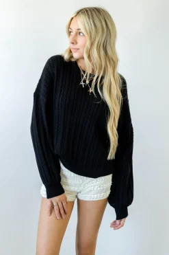 Basic Cable Knit Sweater