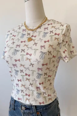 Bow Print Baby Tee