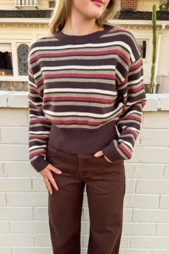 Brown Striped Knit