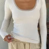 Built-In-Bra Long Sleeve Top