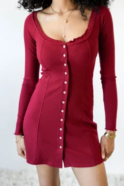 Button Up Long Sleeve Dress