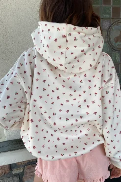 Cherry & Bow Print Hoodie