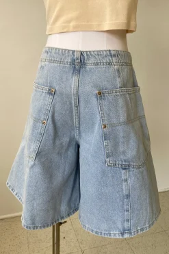 Denim Bermuda Shorts by For Good