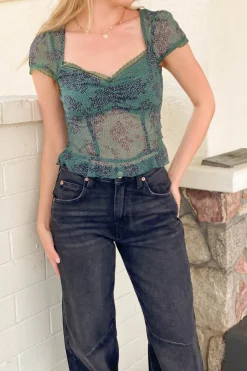 Dotted Floral Top