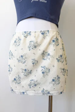 Floral Lace Mini Skirt