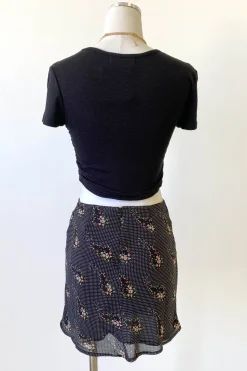 Floral Paisley Mini Skirt