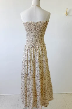 Floral Strapless Maxi Dress