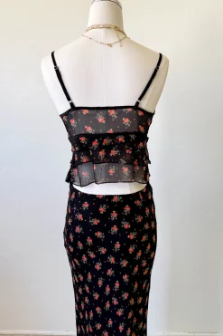 Floral Stretch Lace Cami Top