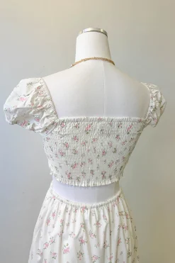 Front Tie Puff Sleeve Top