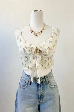 Front Tie Sleeveless Top