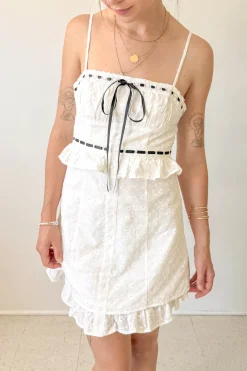Lacey Eyelet Mini Dress
