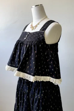 Lacey Floral Babydoll Top
