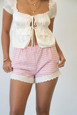 Lacey Gingham Shorts