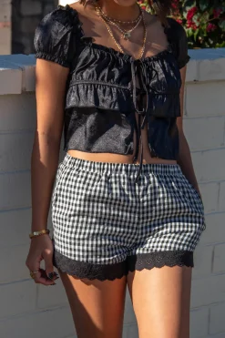 Lacey Gingham Shorts