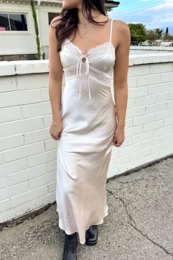 Lacey Satin Maxi Dress