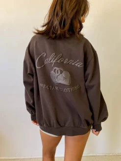 Locket Puff Print Graphic Sweatshirt