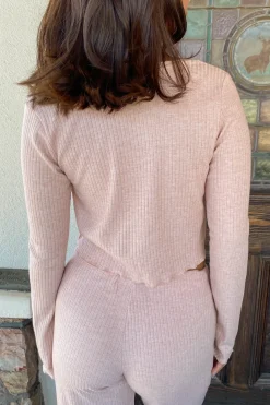 Long Sleeve Split Front Top