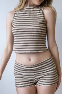 Natural Striped Shorts