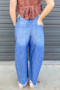 Nectar Premium Denim: The Rocky Distressed Barrel Jeans