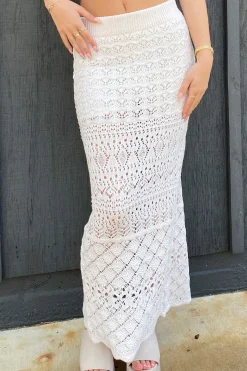 Openwork Knit Maxi Skirt