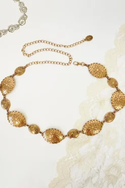 Oval Metallic Conch Belt
