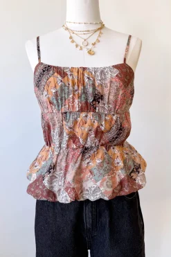 Patchwork Bubble Cami Top