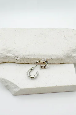 Pearl Studded Huggie Hoops