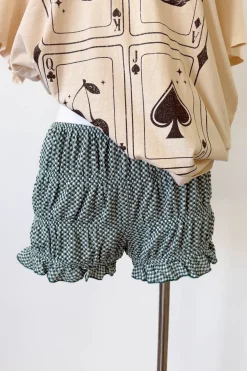Plaid Stretch Lace Bloomer Shorts