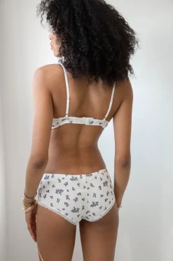 Pointelle Floral Bralette