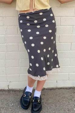 Polka Dot Midi Skirt