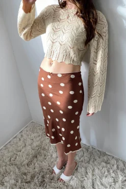 Polka Dot Midi Skirt