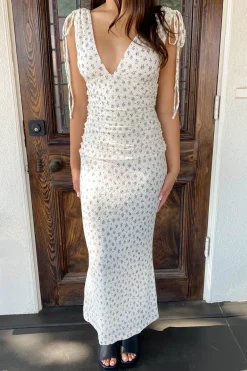 Ruched Waist Midi Dress