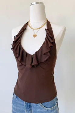Ruffle Halter Top