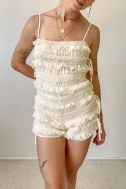 Ruffled Cami Romper