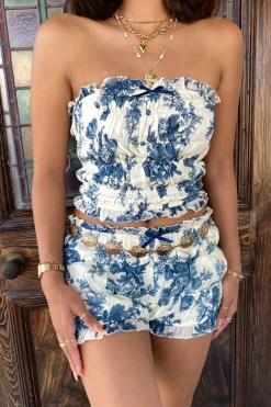 Ruffled Floral Bloomer Shorts