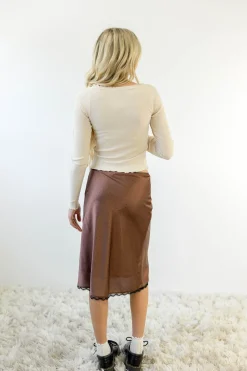 Satin Midi Skirt