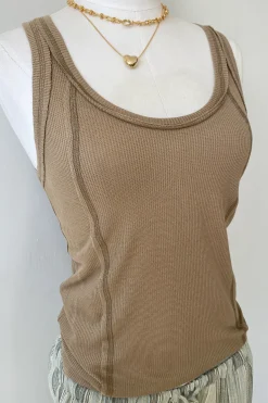Seamed Sleeveless Top