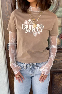 Sheer Lace Long Sleeve Top by For Good