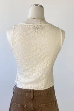 Sheer Lace Sleeveless Top