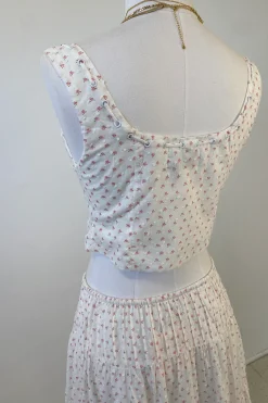 Sleeveless Floral Corset Top