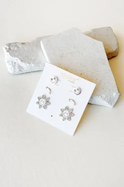 Smiley Face Earring Set