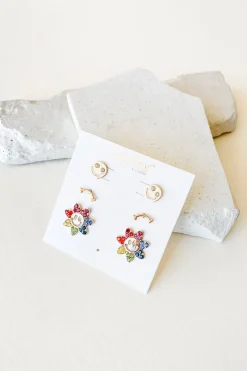 Smiley Face Earring Set