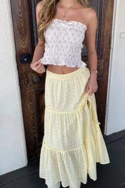 Smocked Floral Tube Top