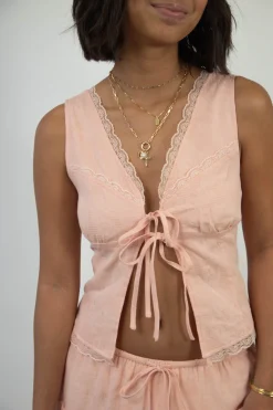 Split Front Corset Top