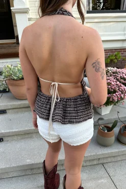 Split Front Halter Top