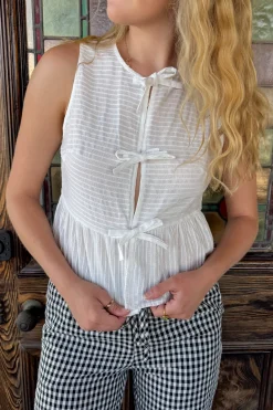 Split Front Sleeveless Top