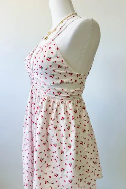 Strappy Cherry Print Mini Dress